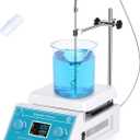 Slendor Magnetic Stirrer 5000ml Hotplate Mixer 2000 RPM Hot Plate Max 300℃/572℉ Lab Heating Plate Stirrers with LED Digital Display, Stir Bar, Temp Sensor and Support Stand