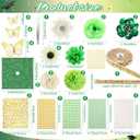 Wavwavw 43 PCS DIY Graduation Cap Decorations Kit, Grad Cap Decorations Included Faux Flowers 3D Butterfly Self Adhesive Rhinestones Stickers Alphabet Letter Stickers for 2026 Grad Party(Green), 11.817.871.18 Inches