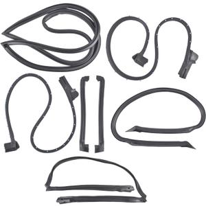 Full Weatherstrip Kit Front Windshield Weatherstrip Compatible with 1990-1996 Corvette C4 Coupe GM 9096GGW