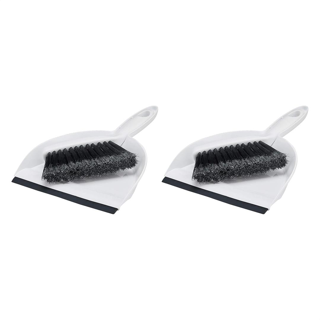 Amazon Basics Mini Brush and Dustpan Set, Pack of 2, Gray