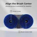 6Pcs 3897A Mop Brush Pad Replacement for Bissell Spinwave Steam Mop 203932039923159231573897A 21243712 Professional Cleaning and Polishing for Deep Cleaning Hard Floors (2Brush+4Disposable Pad)