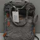 BabbleRoo Diaper Bag Backpack - Baby Essentials Travel Tote - Multi Function Water Resistant Diaper Bag, Travel Essentials Baby Bag with Changing Pad, Stroller Straps & Pacifier Case - Dark Gray (Large)