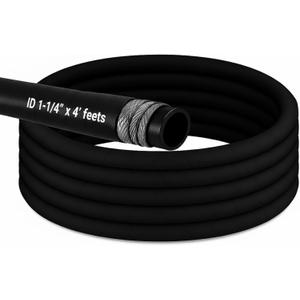 Pangda ID 1-1/4" x 4' feet Water/Fuel Fill/Exhaust Marine Hose with Wire,Hard wall Marine Water Hose for Engine Pump Thermostat Housing Through Transom Heat Exchanger Cooling Systems Heavy Duty