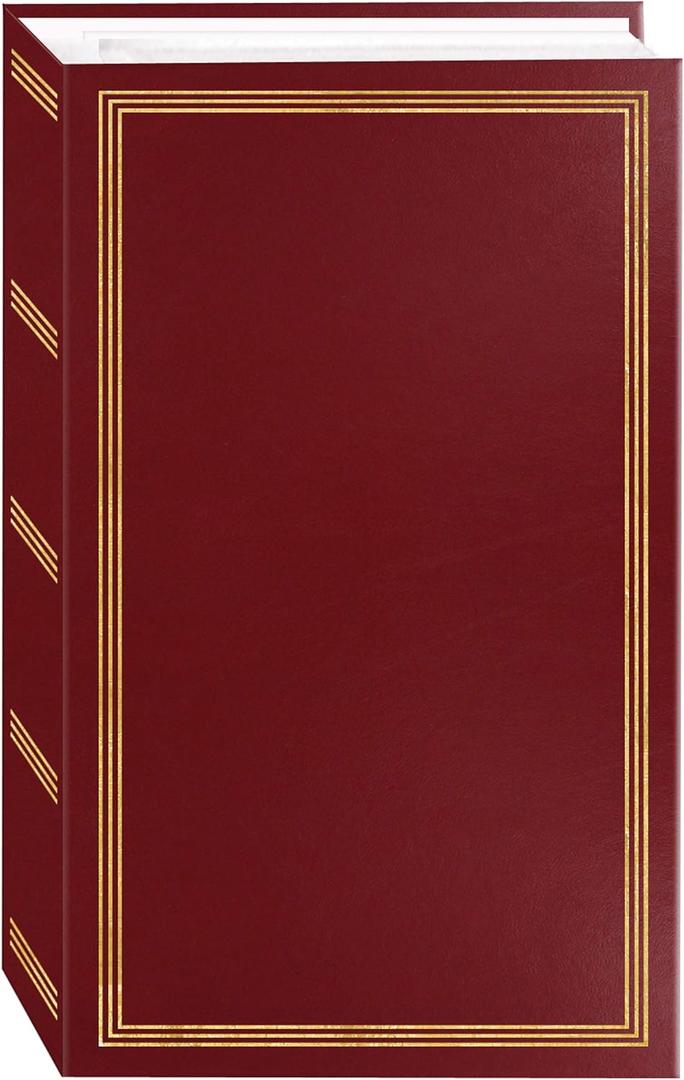3-ring pocket BURGUNDY album for 504 photos - 4"X6" (Pack of 1)