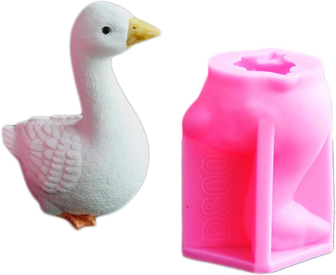 Gooses Animal Statue Silicone Molds for Epoxy Resin Soap Making Home Decoration Gypsum Silicone Molds