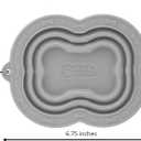 Silicone Collapsible Dog Bowl Purple Bone