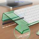 Computer Keyboard Wrist Rest Stand for Desktop, Keyboard Riser Holder with Wrist Pad for Office Desk, Home, School (Green)