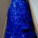 Goplus 6ft Blue Pencil Christmas Tree, Artificial Slim Tree, Xmas Decor for Indoor and Outdoor 6ft