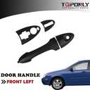 TQPONLY Exterior Door Handle for 2000-2007 Ford Focus/2001-2006 Mazd-a Tribute-Front Left&Right Replacement with Keyhole,Outer Door Handle Assembly (Texture Black)