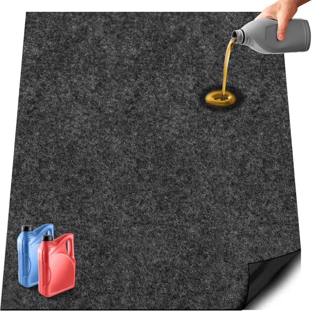 60 X 72 Inch Garage Floor Mat Under Car, Oil Spill Mat, Premium Maintenance mat, Waterproof Rubber Backing Layer Protects Garage Floor Surface