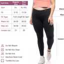 2 x SATINA High Waisted Leggings for Women - Comfortable and Stretchy in Versatile Sizes and Colors - Workout Yoga Leggings Set (Black)
