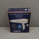 Conair Double Ceramic Hair Dryer with Diffuser | Blow Dryer with Ionic Conditioning | Includes Diffuser and Concentrator, White