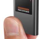 64GB Mini Digital Voice Recorder - 3072Kbps Magnetic Voice Recorder with Playback, AI Noise Reduction for Interviews / Classes / Meeting