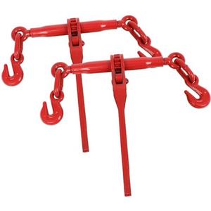 2 Pack Chain Binder, 5/16 to 3/8 Inch Chain Binder, Ratchet Binder with 5400LBS Safe Working Load and 19000LBS Breaking Strength, Load Binder for Industrial Agricultural Traction Applications