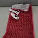 Deepsoon Heating Pad,Electric Heating Pads for Back,Neck,Abdomen,Moist Heating Pad for Shoulder,Knee,Arms,Legs,Dry/Moist Heat & Auto Shut Off,Christmas Gifts for Men and Women,Burgundy,24x12 Inch