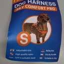 PHOEPET No Pull Dog Harnesses for Small Dogs Reflective Adjustable Front Clip Vest with Handle 2 Metal Rings 3 Buckles [Easy to Put on & Take Off] (S, Orange)