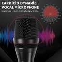 Wired Microphone for Singing,Professional Vocal Dynamic Handheld Karaoke,Cardioid Studio Mic,16.4 ft XLR & 6.35 MM with On and Off Switch, for Speakers/Mixer/Machine/Amp/Speech/Karaoke and Outdoors