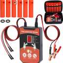 Universal Fuel Injector Tester Cleaner Tool Kit, 6 Size Cleaning Adapters 8 Pulse Modes Injector Tester 12V/5V Output Power Drive, 4 Wire Dual Channel DIY Fuel Injector Cleaner Tools