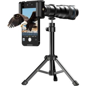 Evil Eye 36X Telephoto Lens, High Power HD Telephoto Phone Lens with Tripod and Phone Clip for Android & iPhone, Samsung and Most Smartphone