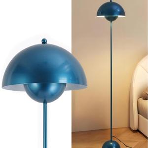 COSYLUX Modern Floor Lamp for Living Room, Industrial Tall Standing Lamp for Bedroom, Metal Shade Reflecting Light Reading Floor Lamp for Office, Nursery Room, Corner(Pearl Gentian Blue)