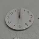 Mosewa Wall Clock 10 Inch Silent Non Ticking Wood Battery Operated Wooden White Modern Office Simple Minimalist Decorative for Kitchen Home Bathroom Living Room