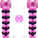 YALLOVE Heavy Duty Metal Balloon Stand Set of 2, Height Adjustable 1.3 to 10.5 Ft, Free Combination Balloon Centerpiece and Column Stand