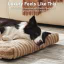 FURTIME Washable Dog Bed Large Sized Dogs, Deluxe Dog Crate Beds Comfy Fluffy Kennel Pad Anti-Slip Pet Sleeping Mat, Machine Washable Dogs Pillow, 35"x23"x3.5", Brown