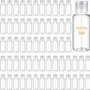 Mimorou 150 Pcs 1oz Travel Bottles Bulk for Toiletries Clear Small Travel Size Bottles Bulk Refillable Empty Containers for Shampoo Lotion Liquid Body Soap Cream Toiletries
