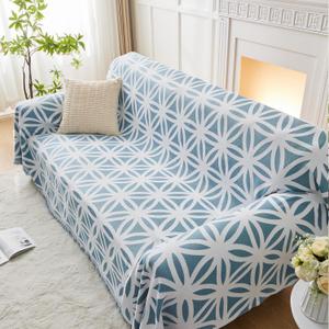 LOMAO Couch Cover Sofa Covers for 3 Cushion Sectional Couch Covers L Shape Couch Cover with Tassel Sofa Protector Washable Reversible Chenille Sofa Slipcover for Pet (1-Light Blue,XLarge71 * 134)