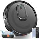 LWbrazl Robot Vacuum and Mop Combo, 4200Pa Suction, 2 in 1 Mopping Cleaner, Black, App & Voice Control, Self-Charging, Obstacle Avoidance, Compatible with Alexa