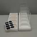 56oz Rectangle Airtight Glass Storage Containers with Bamboo Lids (Set of 4), Square Food Storage Jar, Pantry Organizers for Oats, Cereal, Pasta and Coffee beans (with Black Lable)