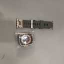 Rugged Strap for Apple Watch Ultra 2/Ultra Band 49mm with Stainless Steel Case, Armor TPU Sport Bands for iWatch Ultra2/1 with Metal Connector, Waterproof Wristband for Apple Watch Men Natural/Gray