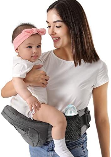 HKAI Baby Hip Carrier, Mom’s Choice Award Winner, Baby Carrier with Adjustable Waistband & Breathable Mesh, Ergonomic Carrier with Non-Slip Hip Seat Surface for Newborns & Toddlers, (Grey) HKAI Baby Hip Carrier, Mom’s Choice Award Winner, Baby Carrier with Adjustable Waistband & Breathable Mesh, Ergonomic Carrier with Non-Slip Hip Seat Surface for Newborns & Toddlers, (Grey)