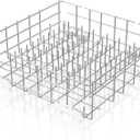 Upgraded W10311986 W10380384 Dishwasher Lower Rack 304 Stainless Steel Compatible with Whirlpool Dishwasher Racks Replacement Parts WDT750SAHZ0 WDTA50SAHZ0 Whirlpool Dishwasher Bottom Rack with Wheel, 20.5in x 20.5in x 5.9in W10311986 Whirlpool Rack
