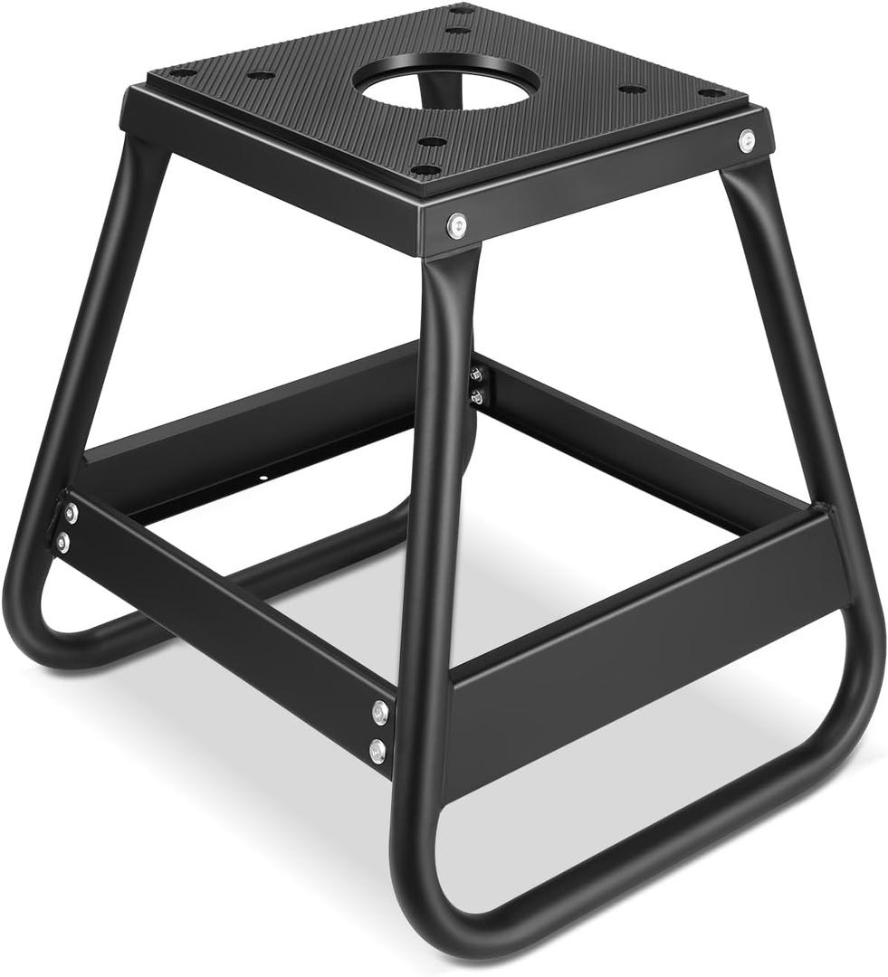 DNA MOTORING Universal Motorcycle Dirt Bike Stand 1000lbs Capacity Dirtbike Panel Stand Heavy Duty Dirtbike Maintenance Motorcycle Box Stand Black TOOLS-00779