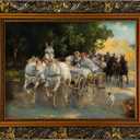 24x36 Ornate Solid Wood Canvas Frame for Painting Wall Art,Gold