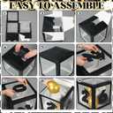 2026 Preschool Graduation Decoration Kit Composition Notebook Graduation Backdrop 43x70'' Grad Box with Letter 20pcs Balloon Black and Gold Class of 2026 Grad Party Decor for Kindergarten Classroom