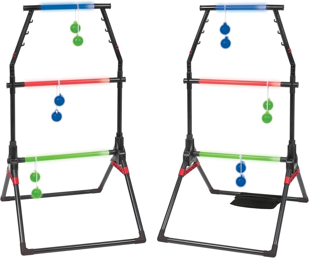 Wild Sports Light-Up Ladderball Set - LED Powered Ladder Balls Set - Includes 6 Light-up Bolos