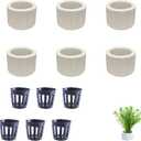 6 PCS Anti-Floating Ceramic Aquarium Plant Rings, Aquatic Plants Fixed Rings, Aquarium Landscape Ceramic Plant Fixing Aquarium Plant Weights Pot Fish Tank Accessories
