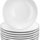 8 Pcs Porcelain Dessert Plates,6 inch White Appetizer Plates,Round Small White Plates,Small Plates for Appetizers,Ceramic Dessert Plate for Cake Snacks,Microwave Oven and Dishwasher Safe