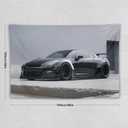 PailailaiNest R35 Black Car Tapestry Jdm Japanese Cool Wall Hanging for Living Room Bedroom Decor Backdrop 40"x60"