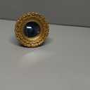 Golden Mini Vintage Mirror with Exquisite Relief Elegant Wall Decor for Bedroom Dresser Table Compact Resin Retro Design (Gold Round, 5X5)