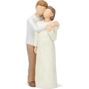 Elderly Mom and Son Figurines, Mother and Adult Son Statues, Love My Mom Gift for Mothers Day Anniversary Birthday Christmas