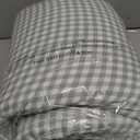 Oli Anderson King Comforter Set, 3 Pieces Green Gingham Bed Comforter King Size, Reversible Lightweight Fluffy Checkered Bedding Set with 2 Pillowcases for All Seasons (Light Green Gingham, King)
