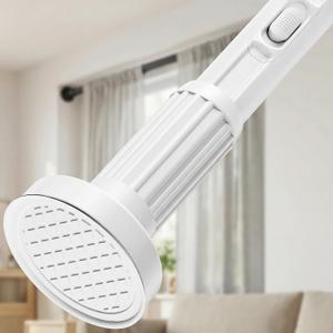 ALLZONE Adjustable Tension Curtain Rod, 40-121 inches, Heavy Duty Curtain Rods No Drilling, Anti-Slip Tension Rod for Window, Shower, Outdoor & Patio, Easy to Install, 1.26In Diameter, White
