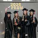 Woanger 8 Pcs 2026 Prom Light up Letters Sign Set LED Graduation Decorations Marquee Class of 2026 Ornaments for Graduation High School College Table Home Party Supplies, Battery Operated