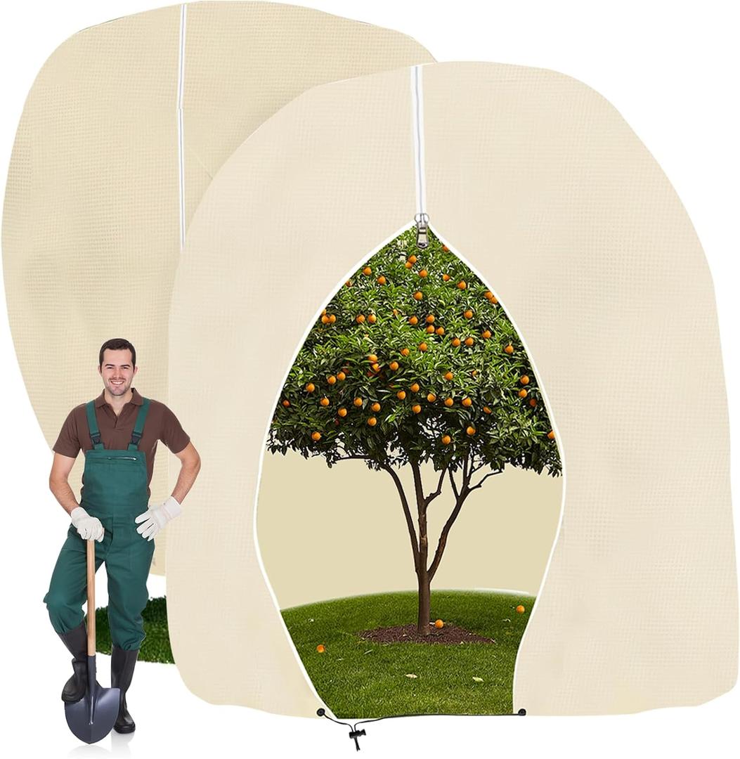9478 in Huge Plant Covers Freeze Protection,Plant Insulation Cover,Insulation for Outdoor Plants,with Zipper Drawstring Plant Blankets for Winter Outdoor Plants Tree Frost Covers