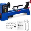 Wood Lathe, 14" x 20" Benchtop Wood Lathe Machine 0.5 HP Infinitely Variable Speed 1040-2980 RPM, Wood Turning Lathe Machine with Wrench & 2 Chisels for Woodworking, Woodturning