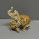 Wisifayardin Mother Son Elephant Decor - Elephant Statues and Figurines - Elephant Gifts for Women - Morden Elephant Home Decor - Bookshelf Table Living Room - 4.7" L x 6.3" H