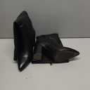 Wide Calf Knee High Boots For Women Plus Size Side Zipper Leather Chunky Heel Boots Heeled Pointed Toe Tall (Black), Size: 6.5 Wide